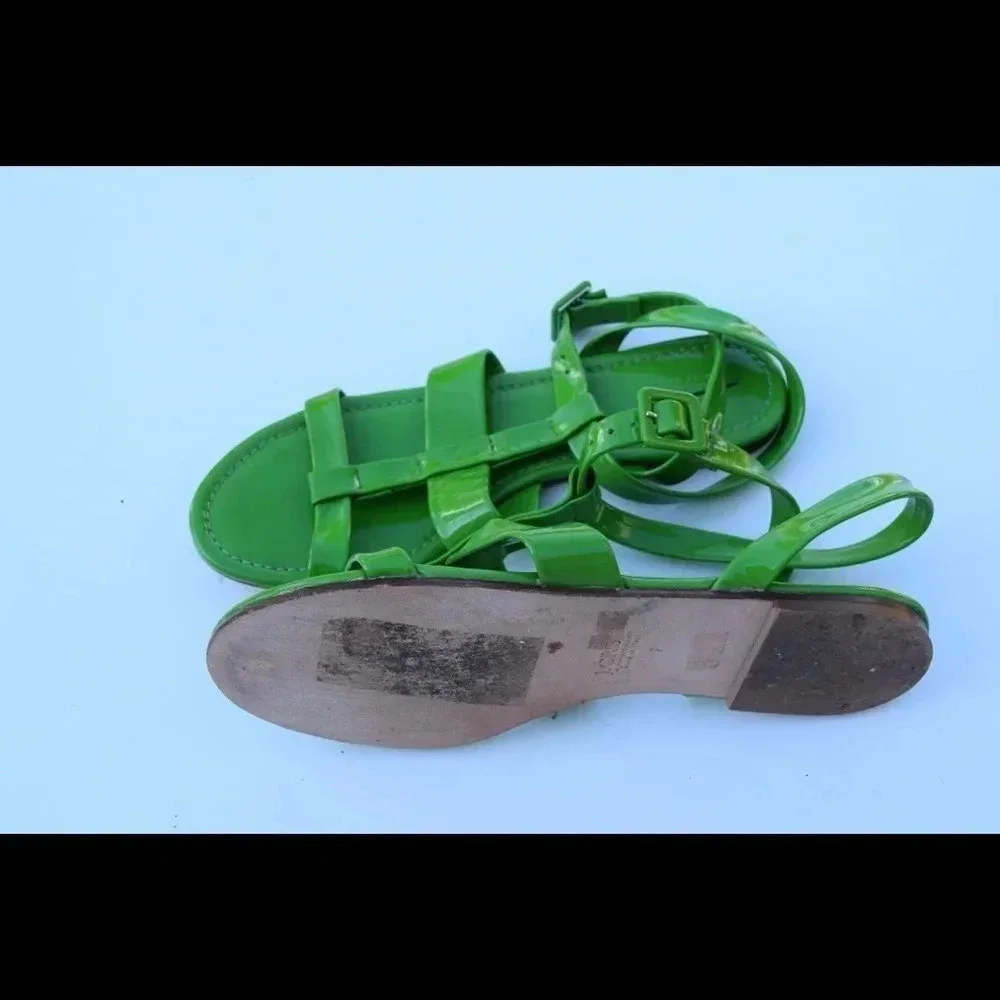 J. Crew patent sandals